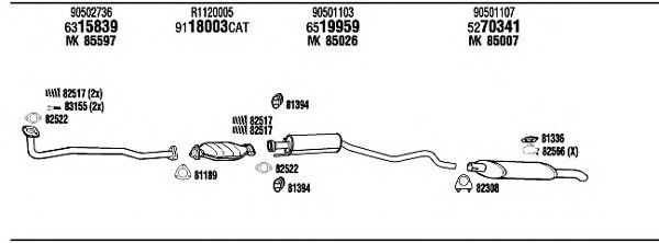 FONOS VH21001 Exhaust System